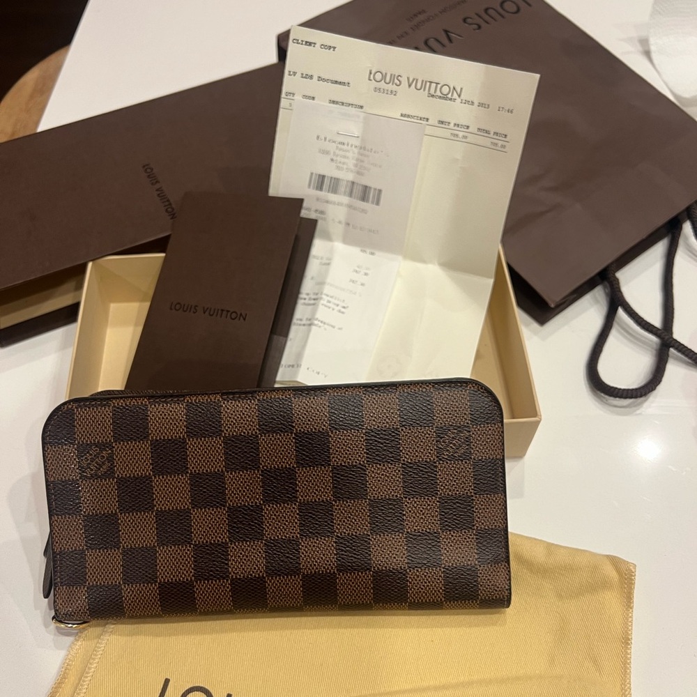 Louis Vuitton LV Damier Ebene Canvas Insolite Wallet